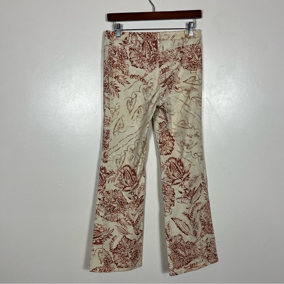 Adrienne Vittadini Pants 6 Boho Floral Straight Leg Hippie Y2K Coastal Granola - Picture 6 of 9